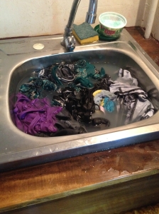 Laundry in the sink